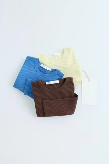 Zara Timeless — набор из 3 боди с длинными рукавами- Заказать в России