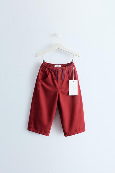Zara Timeless — брюки объемного кроя с контрастными шнурками