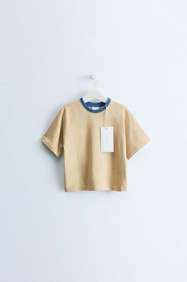 Zara Timeless: футболка с контрастной отделкой