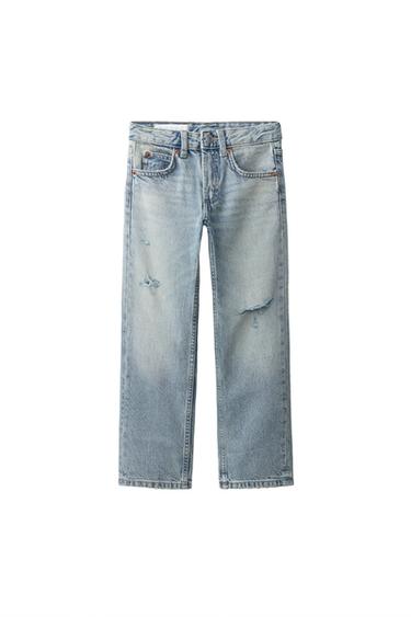 Zara Джинсы прямого кроя с разрезами