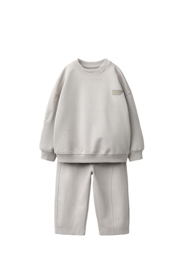 Zara Комплект из толстовки и брюк баррель из ткани интерлок