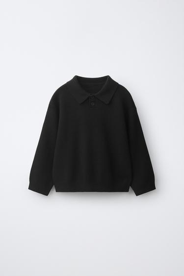 Zara Однотонная трикотажная рубашка поло