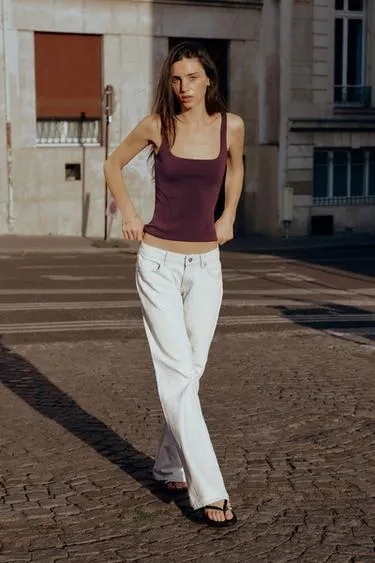 Джинсы Trf Wide-Leg с низкой посадкой