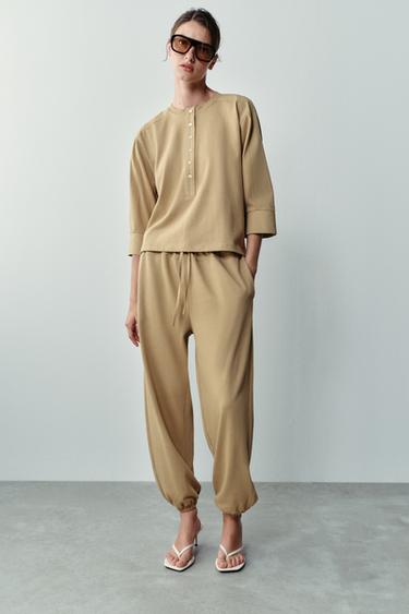 Zara Комбинированная футболка