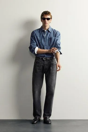 Рубашка в клетку Twill X Aaron Levine X Zara- Заказать в России