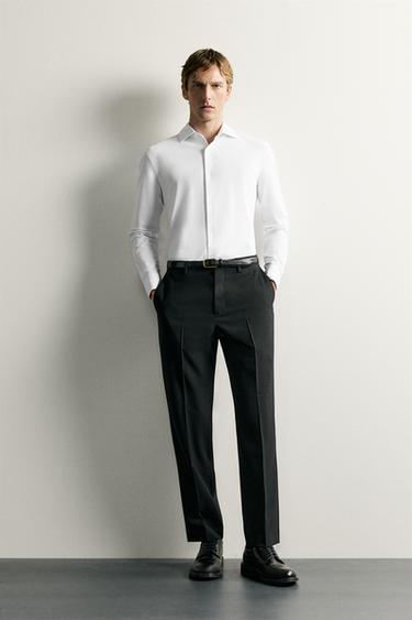 Рубашка Regular Fit из рельефной ткани