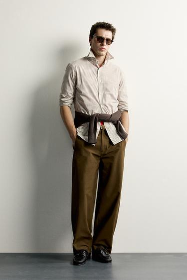 Рубашка Regular Fit в клетку- Заказать в России