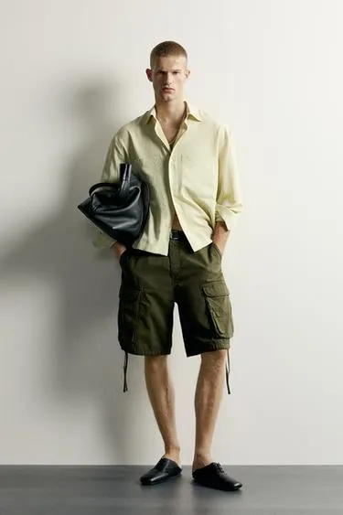 Рубашка Relaxed Fit в полоску из струящейся ткани- Заказать в России