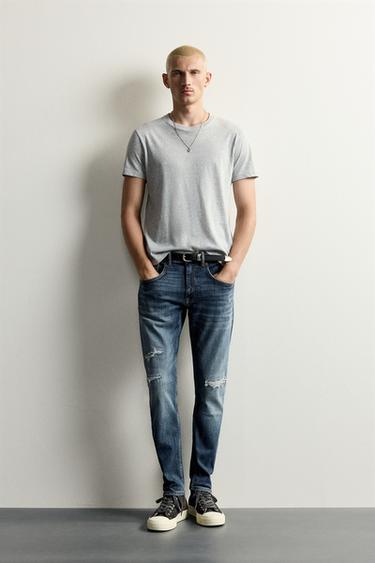 Джинсы Skinny Fit с разрезами
