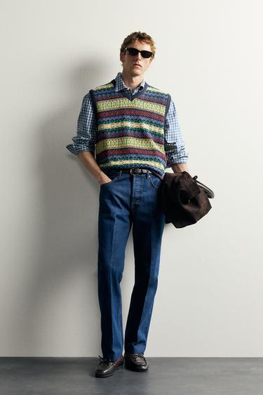 Жилет из жаккардового трикотажа 100% лен Aaron Levine X Zara- Заказать в России