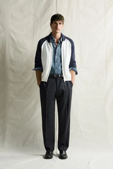 Кардиган Relaxed Fit в стиле Color Block- Заказать в России