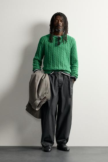 Zara Свитер с узором «косы» ZARA «AARON LEVINE»