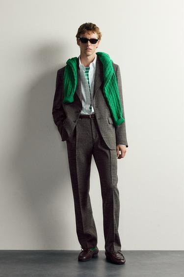 Zara Костюмный блейзер из шерсти и льна ZARA «AARON LEVINE»