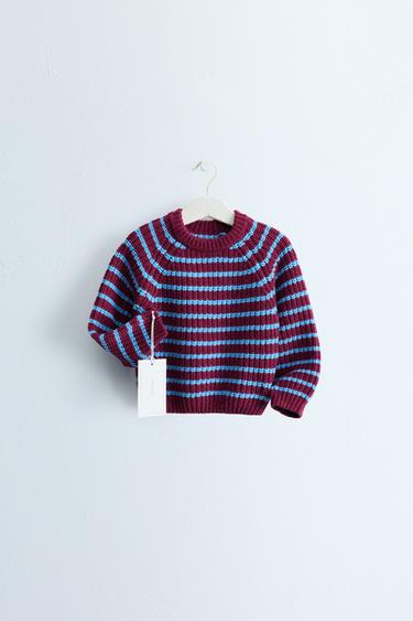 Zara Timeless — полосатый свитер из хлопка и шерсти- Заказать в России