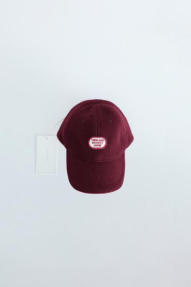 Кепка в стиле zara timeless с шерстяным эффектом и аппликацией