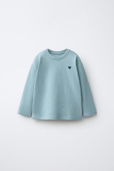 Zara Футболка с вышивкой «сердце»