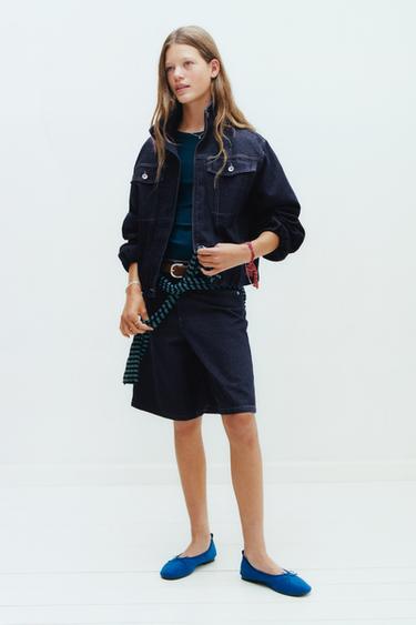 Zara Джинсовая куртка баллон купить с доставкой.
