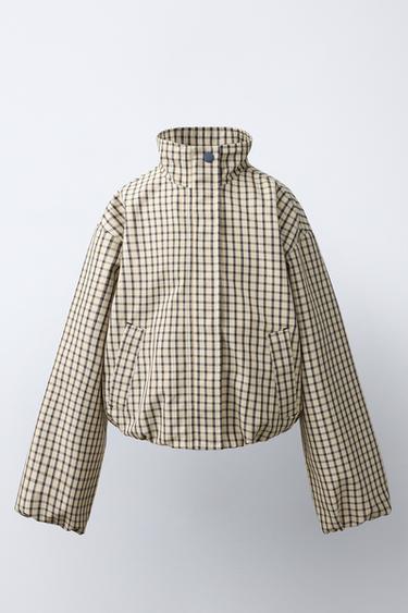 Zara Бомбер в клетку купить с доставкой.