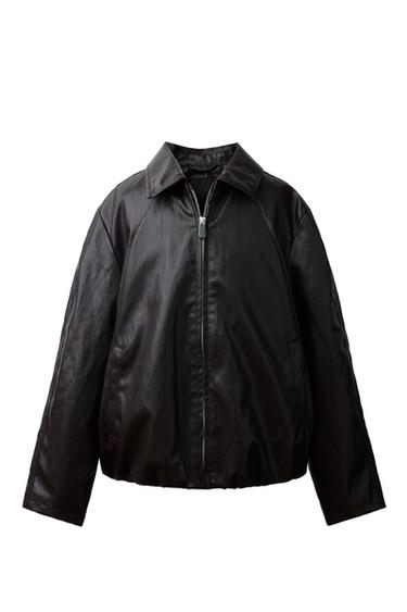 Zara Бомбер с эффектом кожи