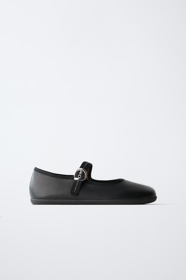 Zara Кожаные балетки «BAREFOOT»