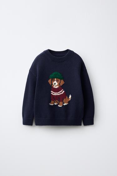 Zara Свитер с вышивкой «собака»