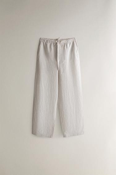 Zara Хлопковые брюки в клетку