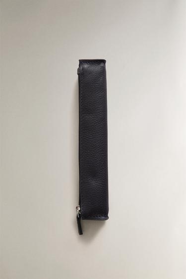 Zara Мини-чехол из синей кожи купить с доставкой.