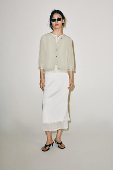 Zara Комбинированный кардиган