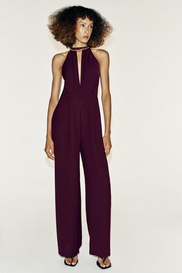 Zara Длинный комбинезон с колье