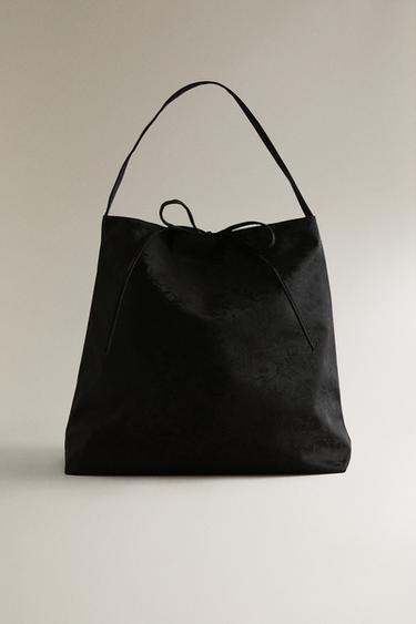 Zara Сумка-тоут с жаккардовым узором