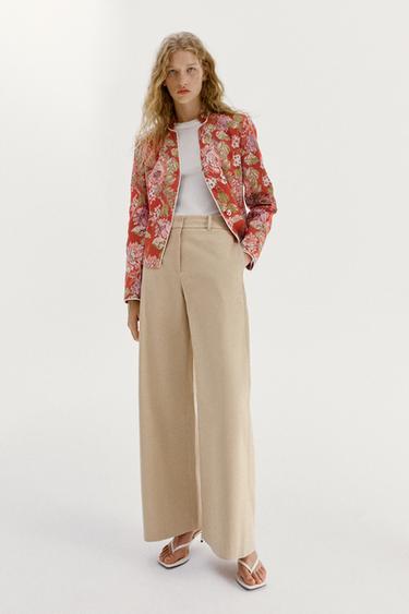 Zara Широкие брюки с высокой посадкой