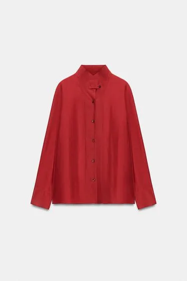 Рубашка из 100% шелка — коллекция Zara «Zw»- Заказать в России