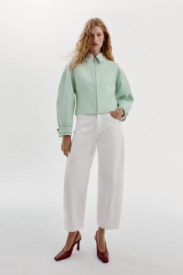 Zara Куртка из рельефной ткани на молнии