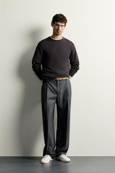 Zara Легкий свитер из смесового хлопка