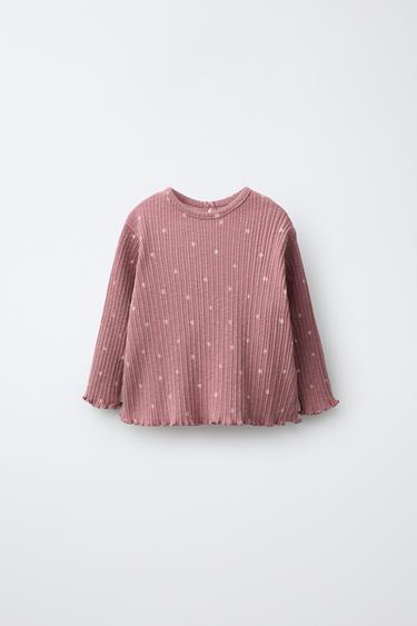 Zara Футболка с принтом «сердца»