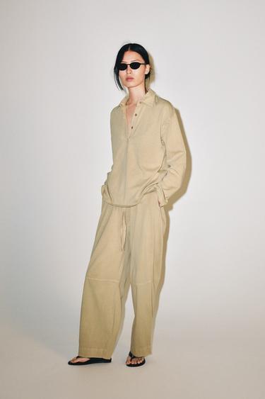 Zara Хлопковое поло оверсайз