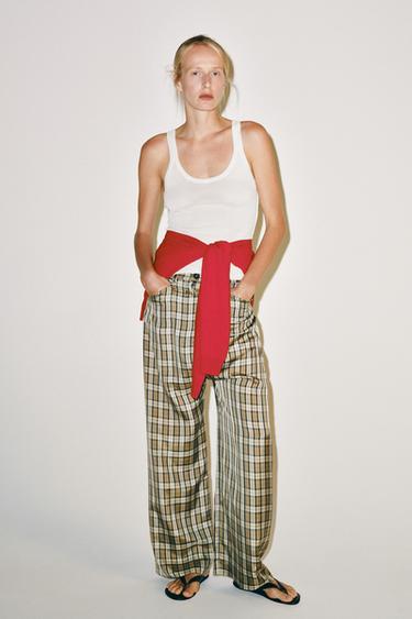 Zara Брюки в клетку — коллекция ZARA «ZW» купить с доставкой.