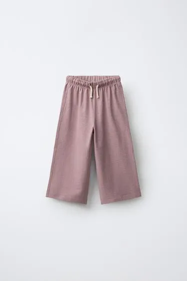 Брюки Wide Leg гладкой текстуры