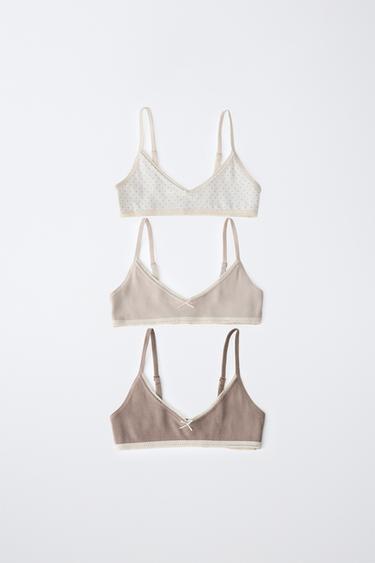 Zara 9-14 лет/ набор из трех топов в рубчик с кружевом купить с доставкой.