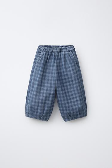 Zara Джинсы в клетку багги