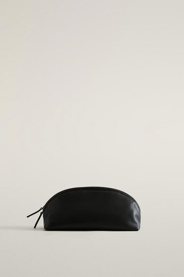 Zara Кожаная косметичка наполовину круглая