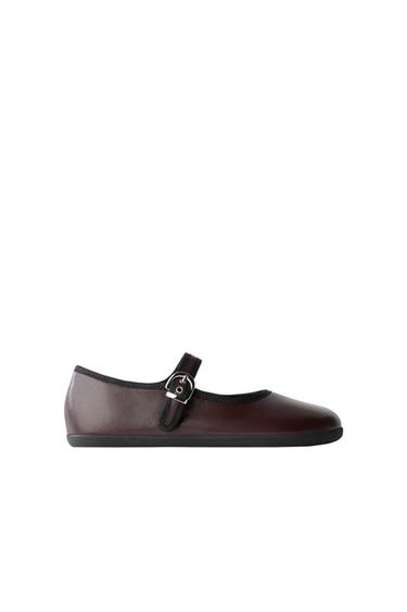 Zara Кожаные балетки «BAREFOOT»