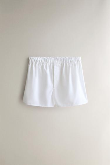 Zara Однотонные хлопковые шорты
