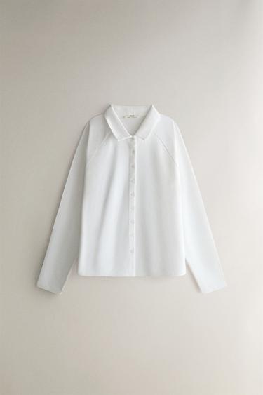 Zara Короткая хлопковая рубашка