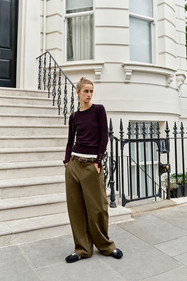 Zara Базовый однотонный свитер купить с доставкой.