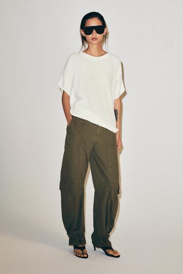 Zara Топ из рельефного трикотажа