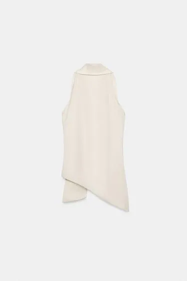 Асимметричный топ с завязками — коллекция Zara «Zw»- Заказать в России