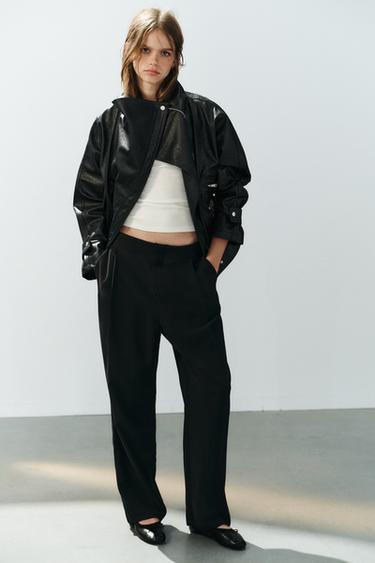 Zara Струящиеся брюки с защипами