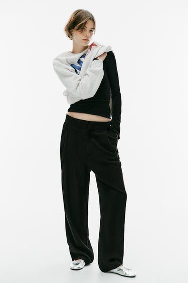 Zara Плиссированные свободные брюки