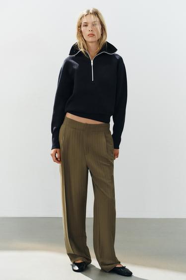 Zara Струящиеся брюки с защипами